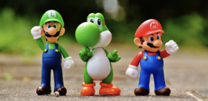 Luigi, Yoshi, and Mario